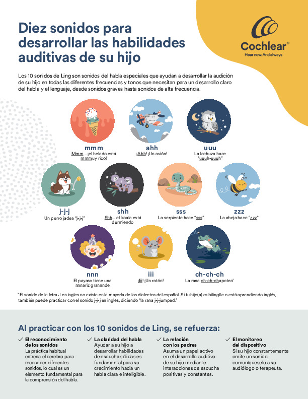 Ling 10 sounds - Spanish PDF