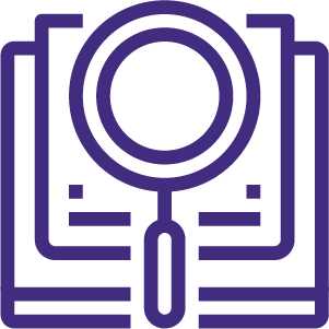 Illustration d’une loupe examinant des documents