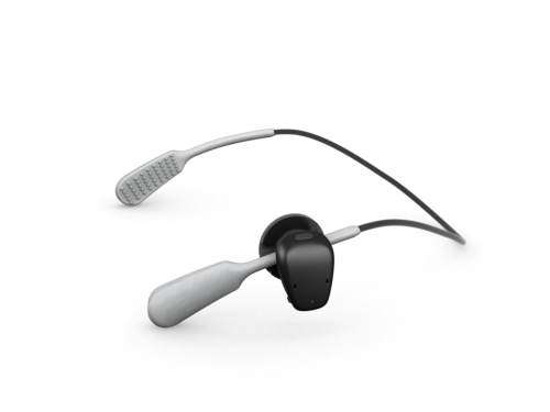 Grey Baha SoundArc with black Baha 7 Sound Processor