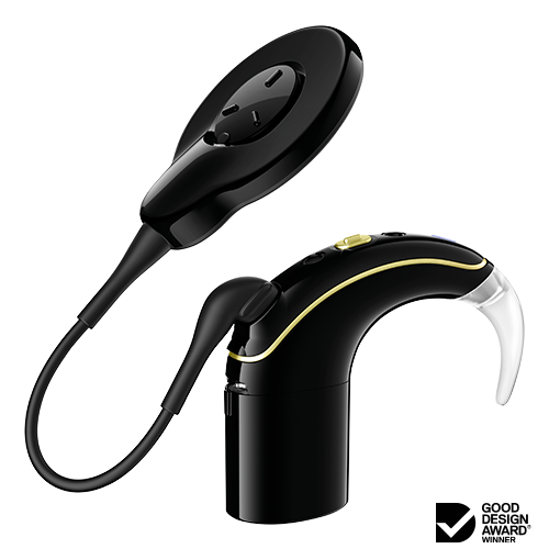 cochlear implant nucleus 7 sound processor black gold color good design award