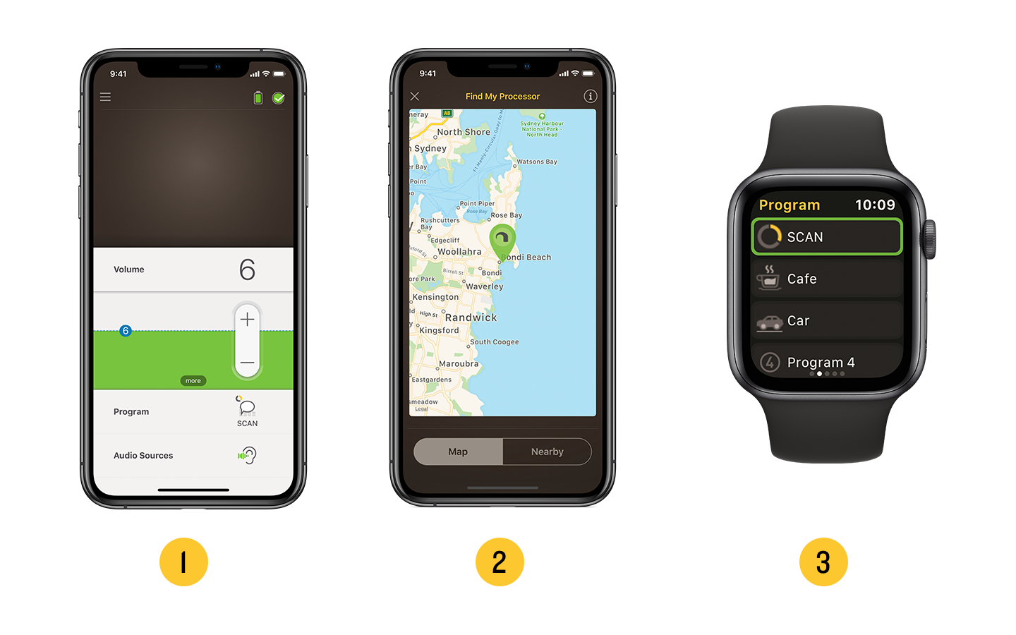 Nucleus Smart App på Apple Watch