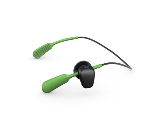 Green Baha SoundArc with black Baha 7 Sound Processor