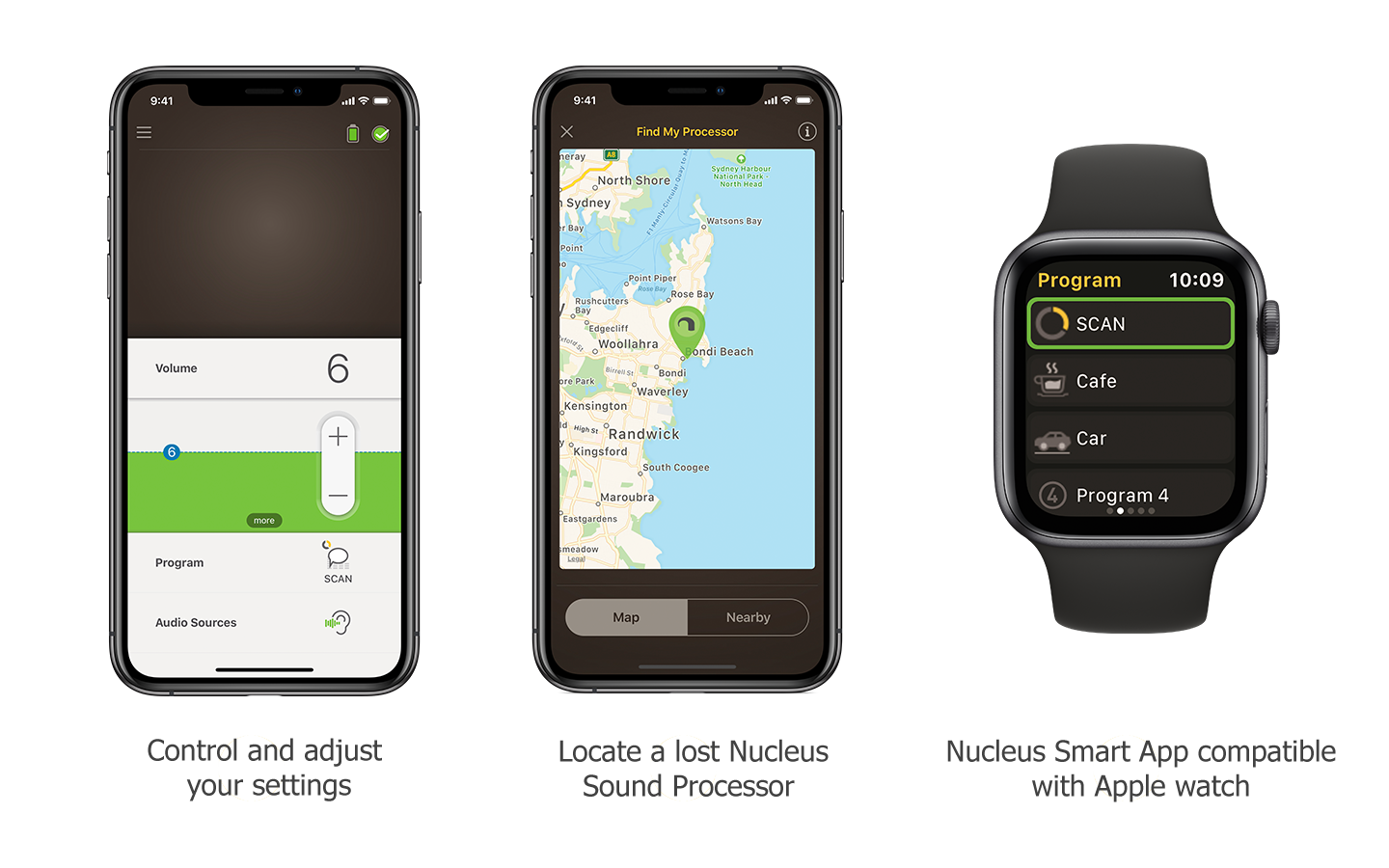 Application Nucleus Smart avec Apple Watch