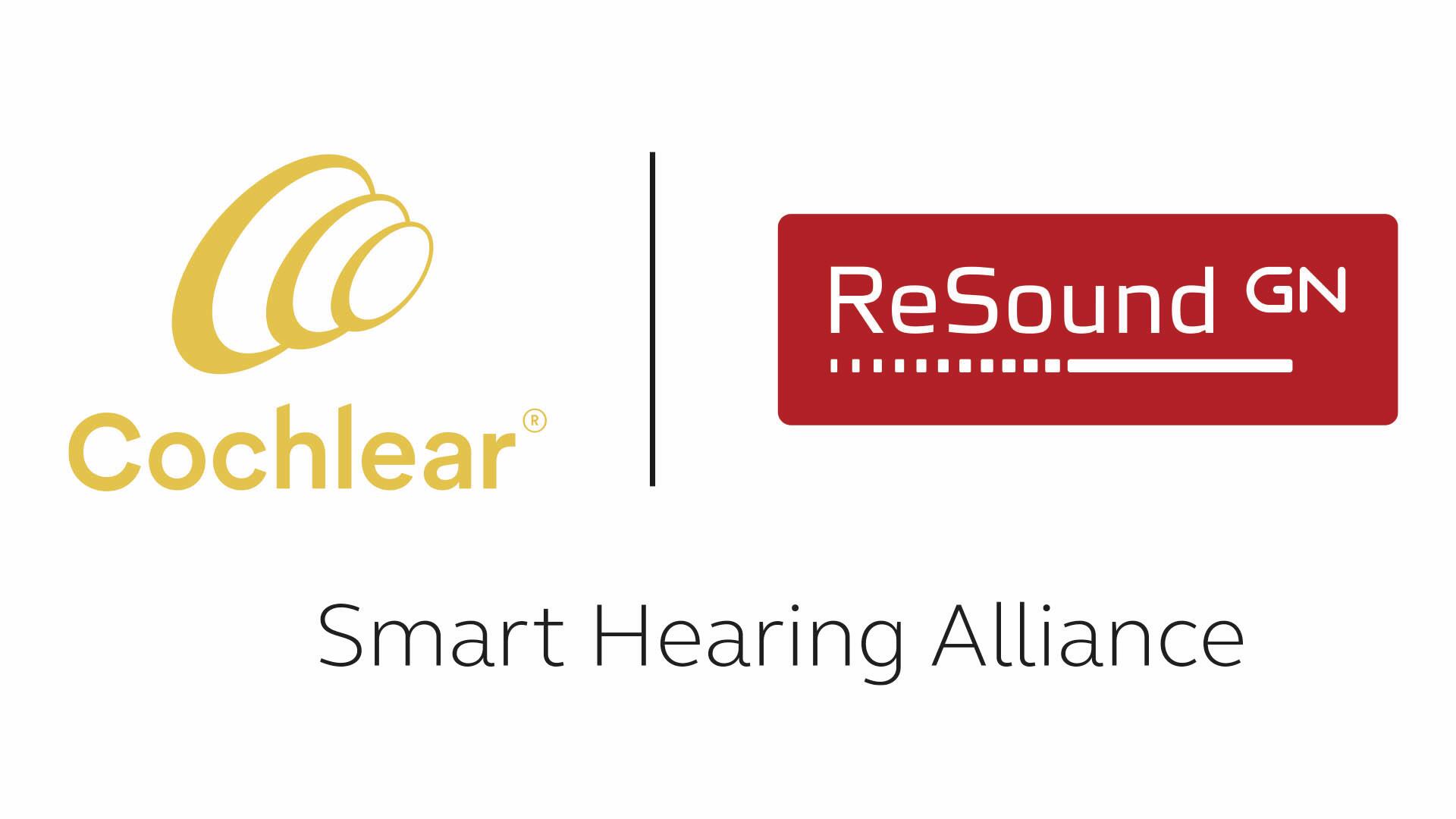 סמלי לוגו של Cochlear ו-ReSound